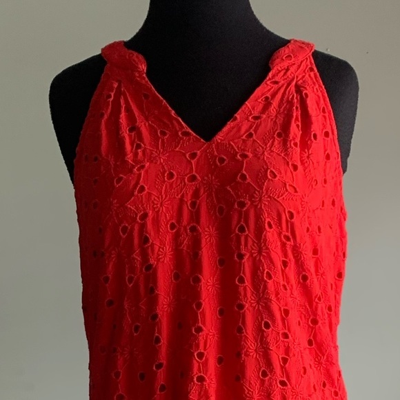 Stitch Fix Market & Spruce Brea Red Eyelet Dress Size Small - Picture 10 of 10